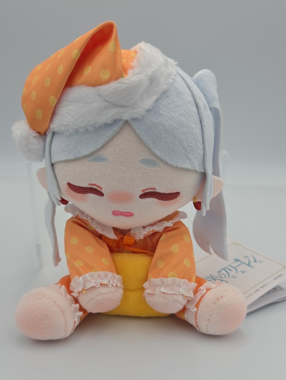 SEGA JAPAN Frieren Sleeping Plush Orange Pajamas Plush Round 1 Prize Nwts